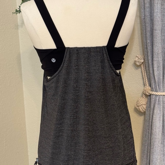 NEW Lululemon Athletica Run Back On Track Tank Top Gray & Black Women’s Size 8 - Picture 6 of 8